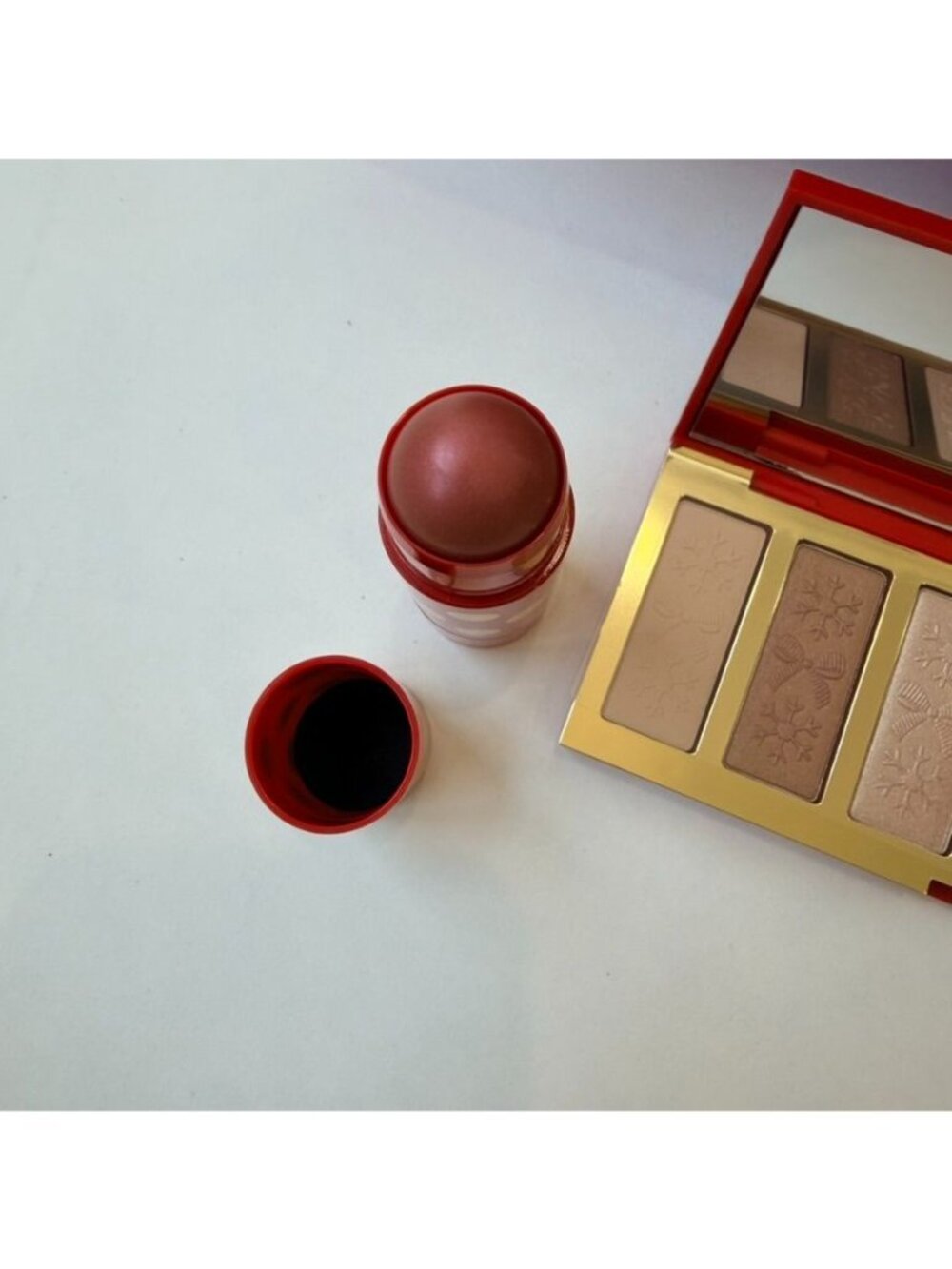 Estee Lauder Makeup Train Case Bundle W/ Eyeshadow & Multiuse Blush Red - Picture 8 of 11